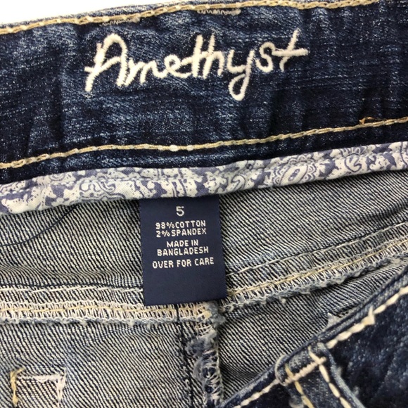 Amethyst Women’s Blue Jean Denim Shorts 5 - Picture 6 of 7